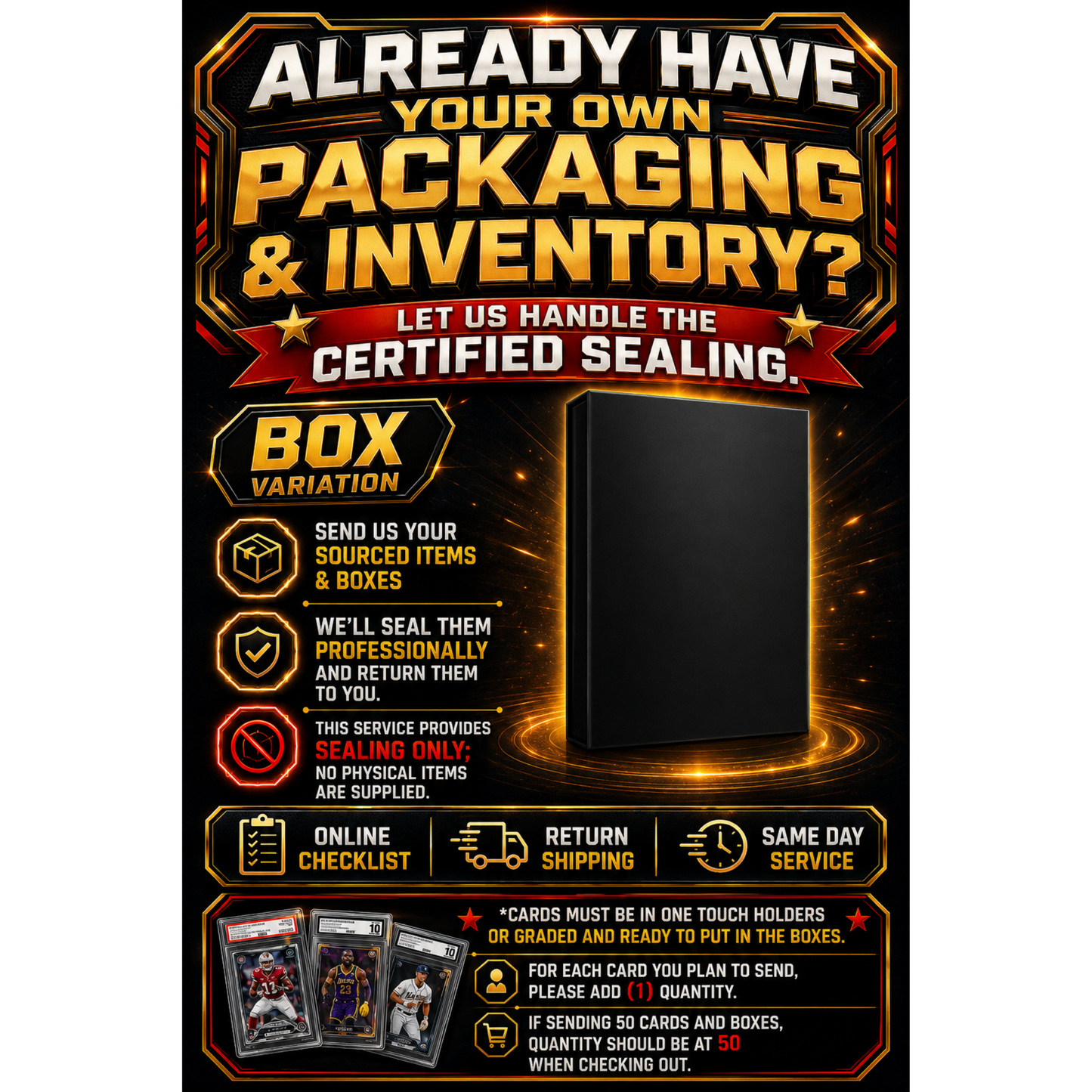 Premium Box Repack Certification - Seal Only Service